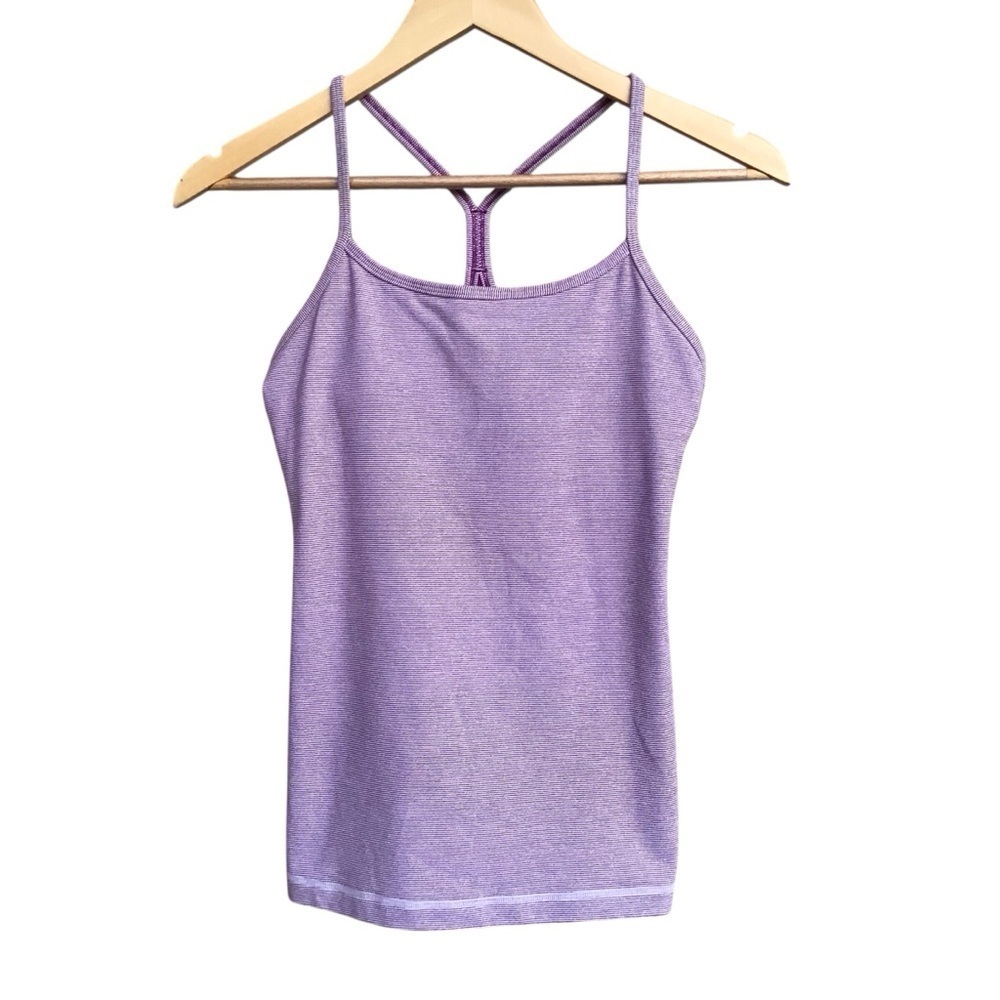 Lululemon Power Y Tank Dewberry Wee Stripe